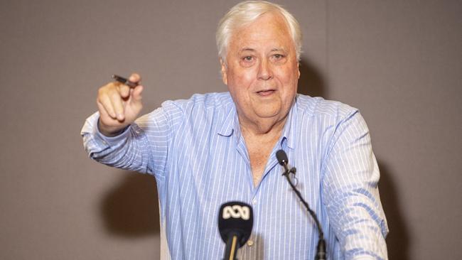 Clive Palmer says he will challenge any donation restrictions in the High Court. Picture: NewsWire / Jeremy Piper