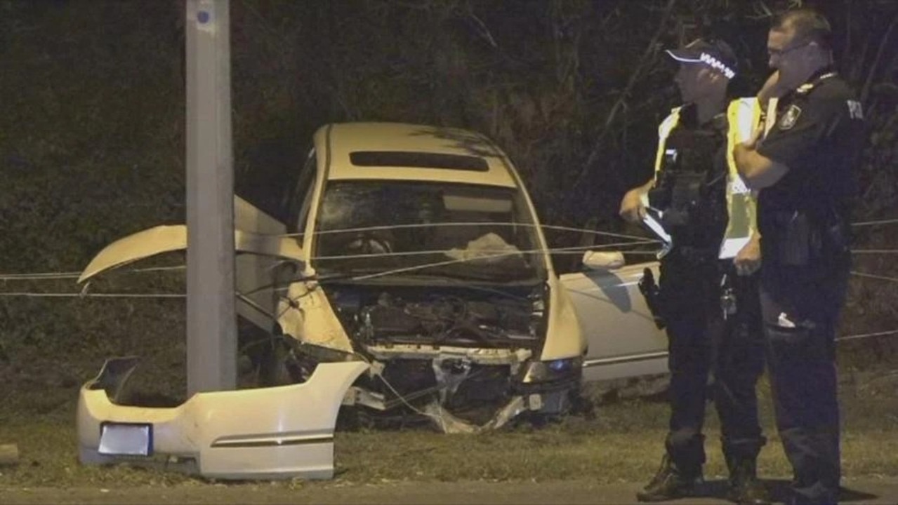 The scene of the horrific crash near Robina Town Centre on October 23, 2024. Picture: 7News