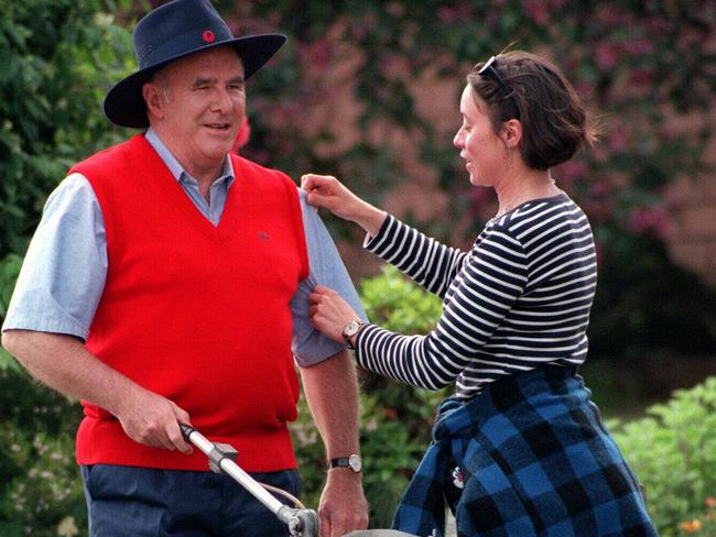 Clive James made a cameo appearance in Neighbours as a postman in 1996. Picture: Supplied