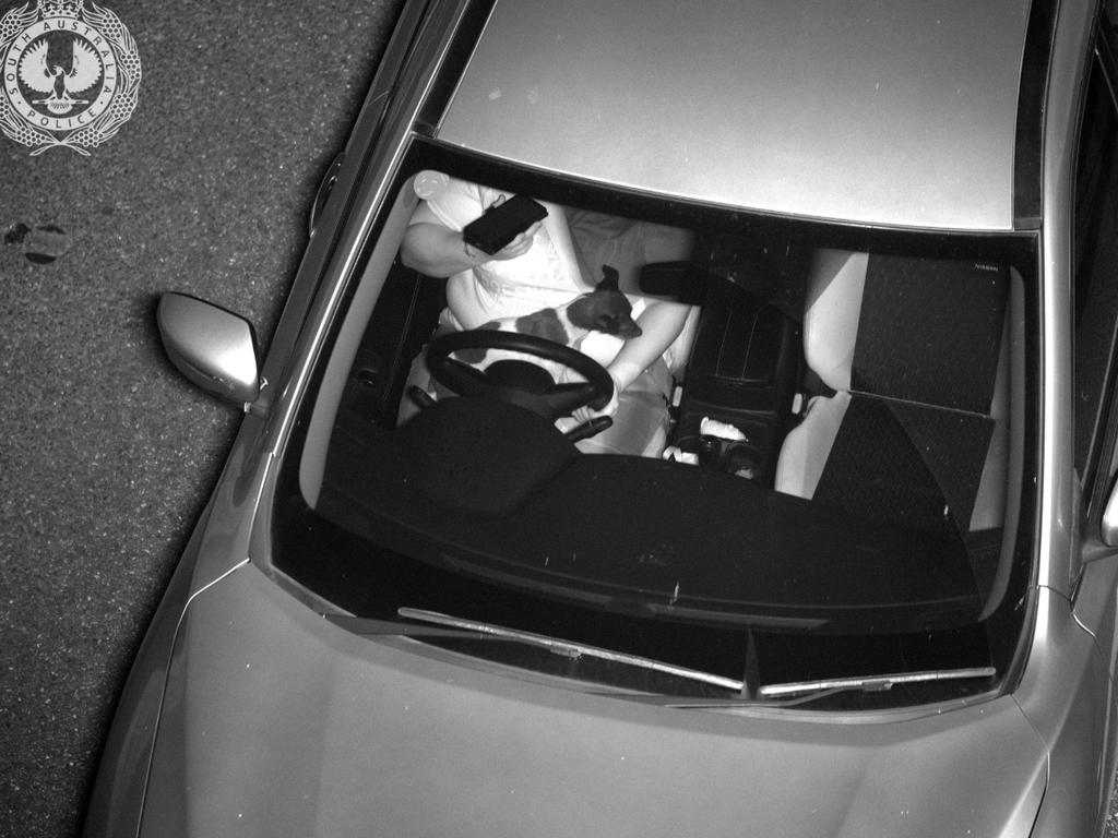 The man was one of thousands of drivers who were caught on camera using their phones while at the wheel in South Australia. Picture: SA Police.