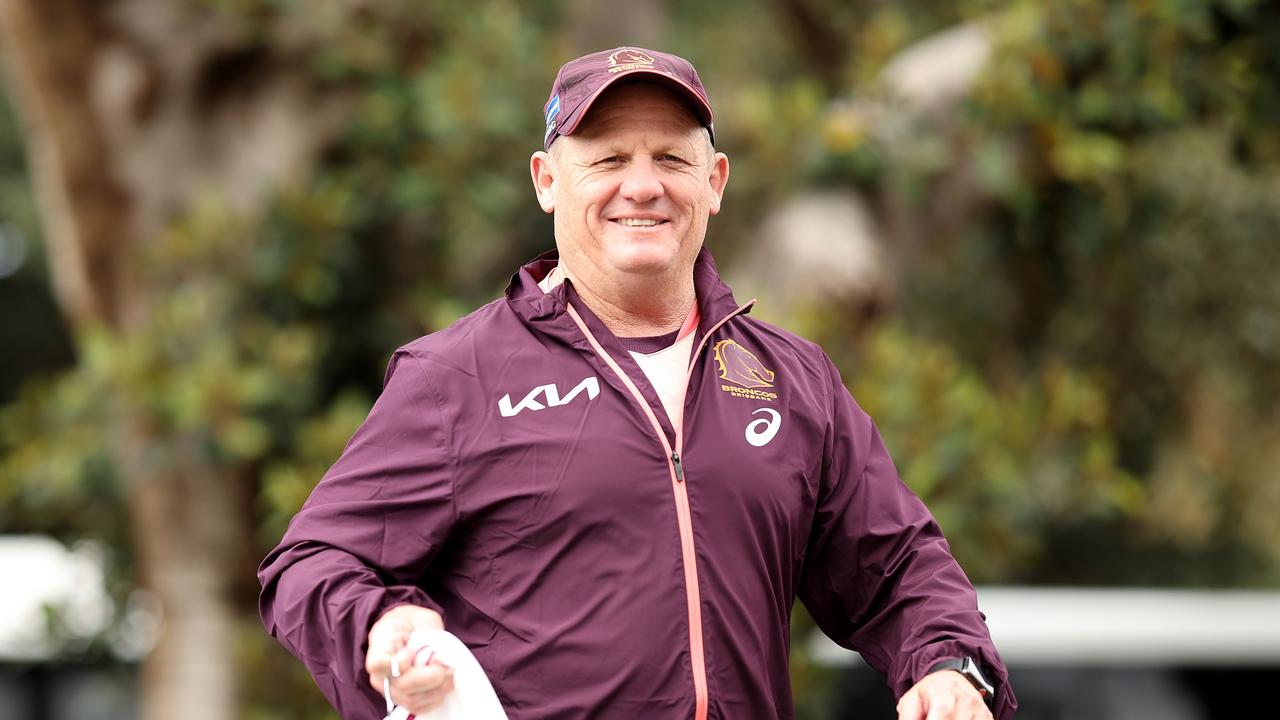SYDNEY, AUSTRALIA - SEPTEMBER 28: Broncos coach Kevin Walters arrives ahead of a Brisbane Broncos NRL training session at Leichhardt Oval on September 28, 2023 in Sydney, Australia. (Photo by Matt King/Getty Images)