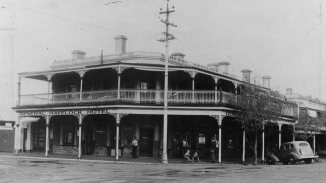 A historic early picture of the General Havelock Hotel, which was built on Hutt St in 1873.