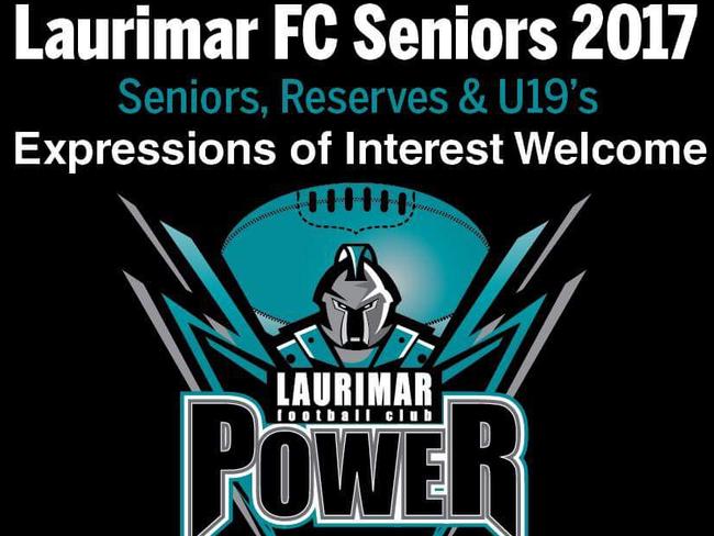 Laurimar Football Club senior advertisement. Picture: Facebook.