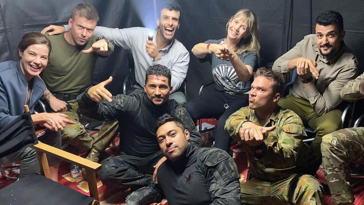 Actors on set of Black Site on the Gold Coast. Picture: Insatgram/ fays113