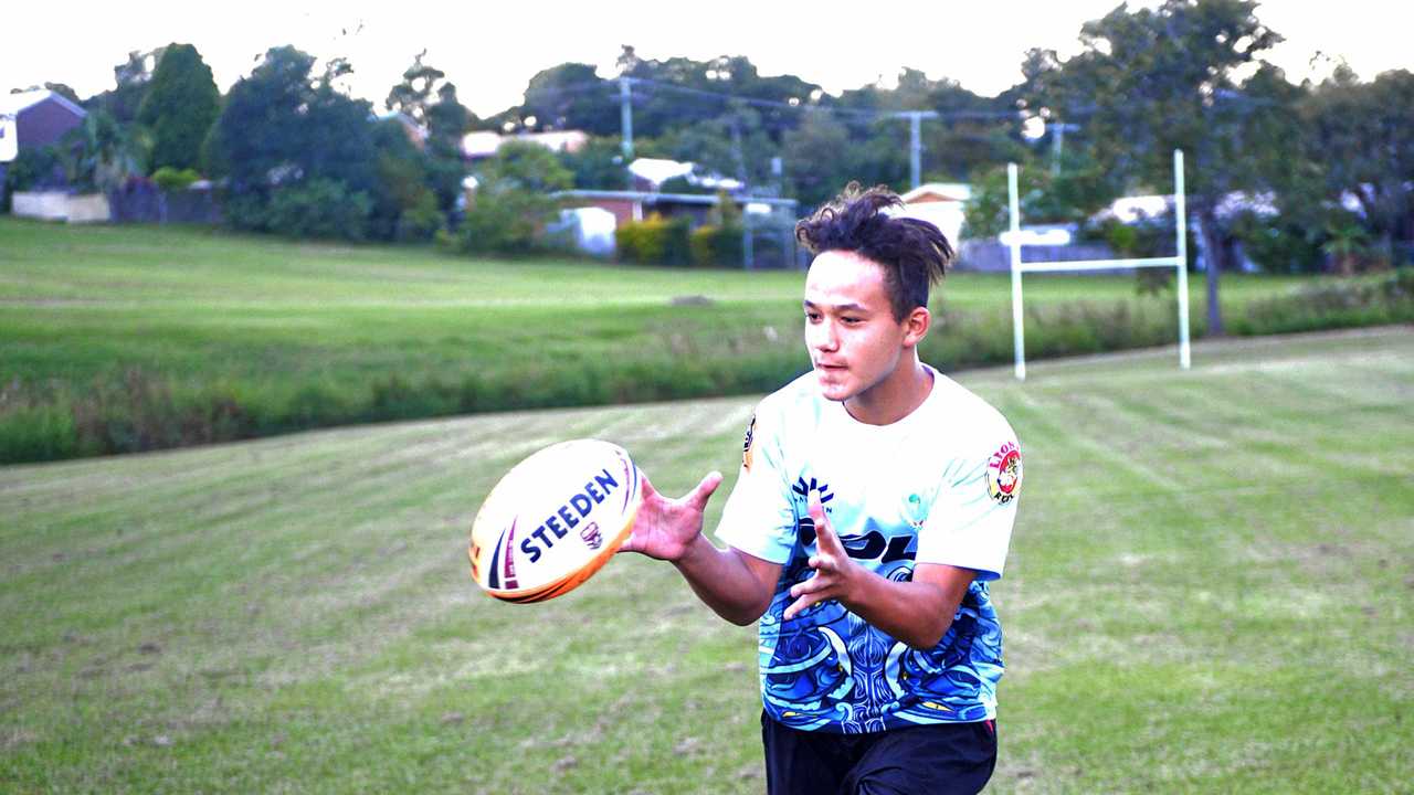 Kahn Sutherland-Chan from under 14 Gympie Devils. Picture: Bec Singh