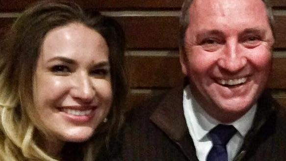 Deputy Prime Minister Barnaby Joyce with his now pregnant partner, Vikki Campion.