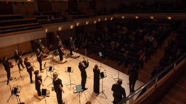 The Australian Chamber Orchestra’s return concert at Sydney’s City Recital Hall. Picture: Daniel Boud