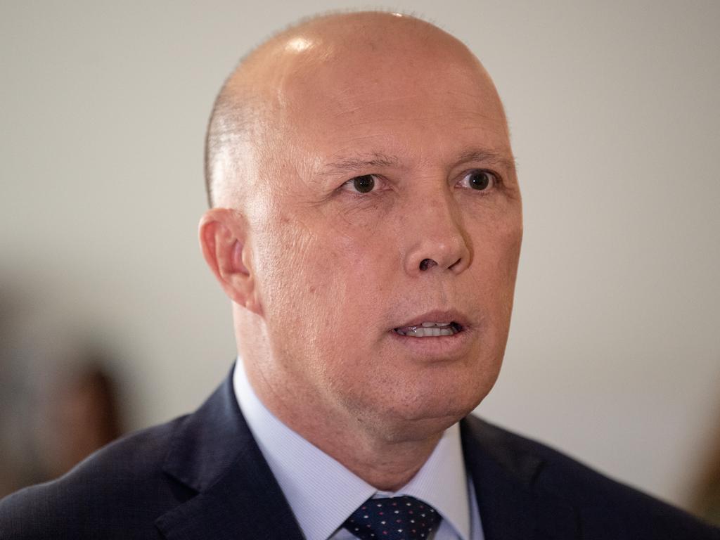 Home Affairs Minister Peter Dutton has criticised China today. Picture: AAP Image/James Gourley