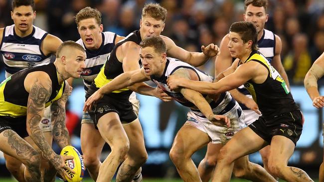 Geelong and Richmond played out a thriller on Friday. Picture: Getty Images