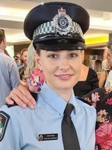 Constable Rachel McCrow, 29, was one of two Queensland police officers murdered in cold blood during an ambush on a property in Wieambilla on the Darling Downs yesterday. Picture: Supplied