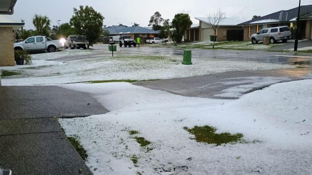 Heavy hailstones recorded at Morayfield.