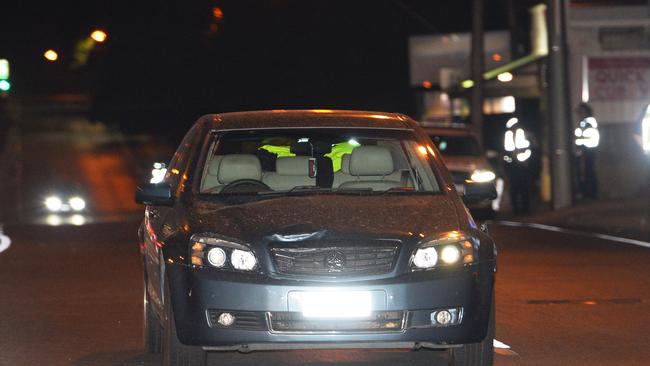 The car involved in the accident with a pedestrian on Payneham Rd, Glynde. Picture: Brenton Edwards