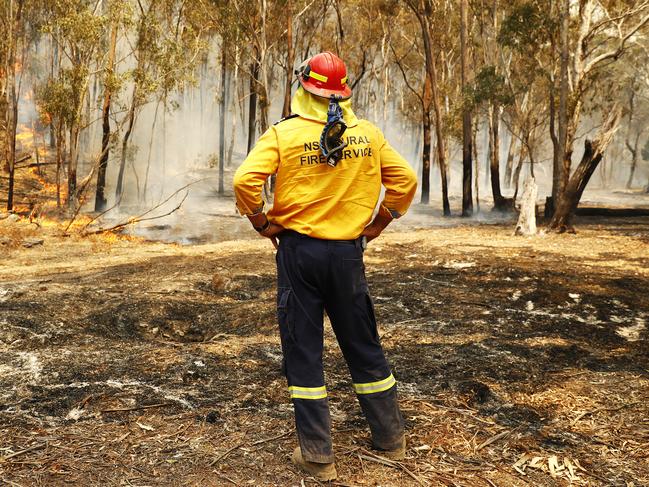 Capertree RFS captain Steve Dalli as RFS crews from Sydney and the Illawarra regions contain a fire front burning through Ben Bullen in December 2019. Picture: Sam Ruttyn