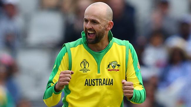 Nathan Lyon says the pressure is on England coming into Thursday’s night’s semi-final. Picture: Getty Images