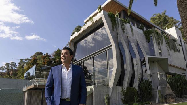 Developer Max Panettiere at his Norman Park masterpiece. Picture: Jeff Camden