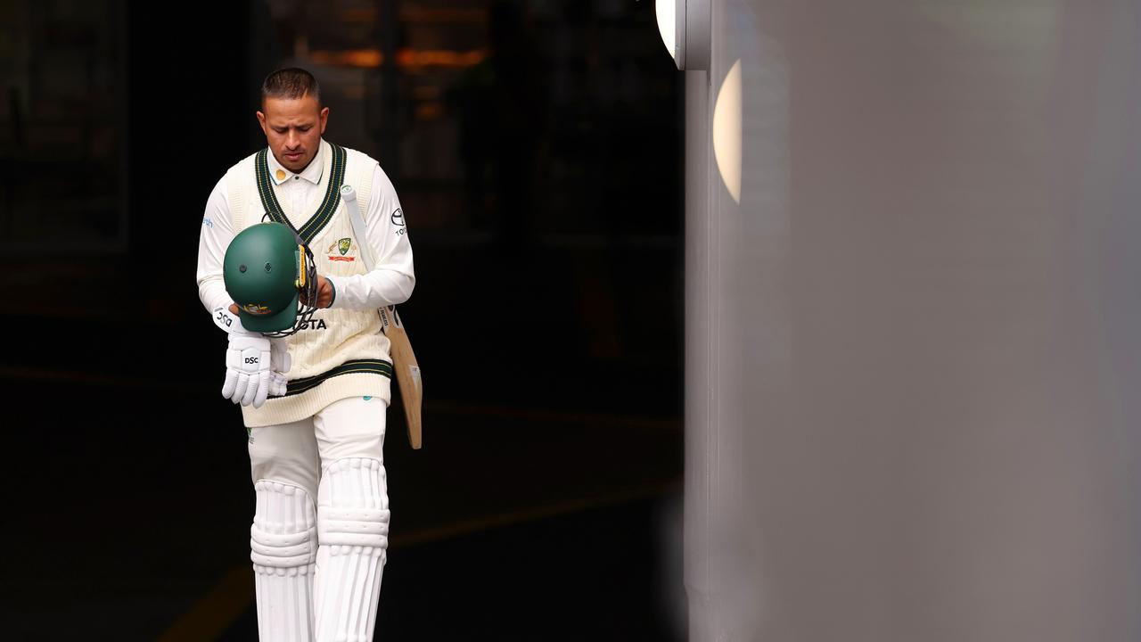 Usman Khawaja was denied the chance to wear a dove symbol on his bat in the Boxing Day Test. Picture: Getty