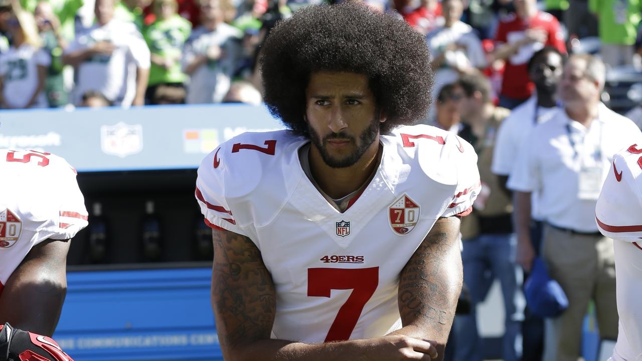 For years Colin Kaepernick has been kept out of the NFL, watching lesser quarterbacks start for teams, because of his protests. (AP Photo/Ted S. Warren, File)