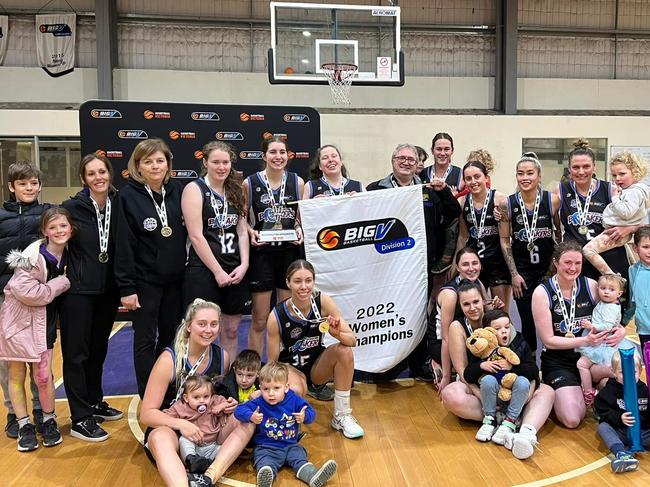 Mornington celebrates its first Big V title.