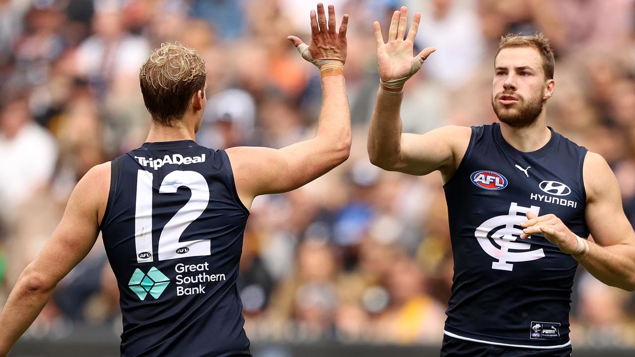 Carlton’s Harry McKay said it was great to see fans smiling. Picture: Robert Cianflone/Getty Images