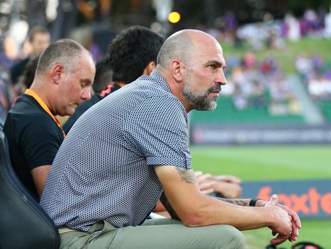 Markus Babbel, Manager of Western Sydney Wanderers is seen during the Round 10 A-League match between the Perth Glory and the Western Sydney Wanderers at HBF Park in Perth, Saturday, December 14, 2019. (AAP Image/Gary Day) NO ARCHIVING, EDITORIAL USE ONLY