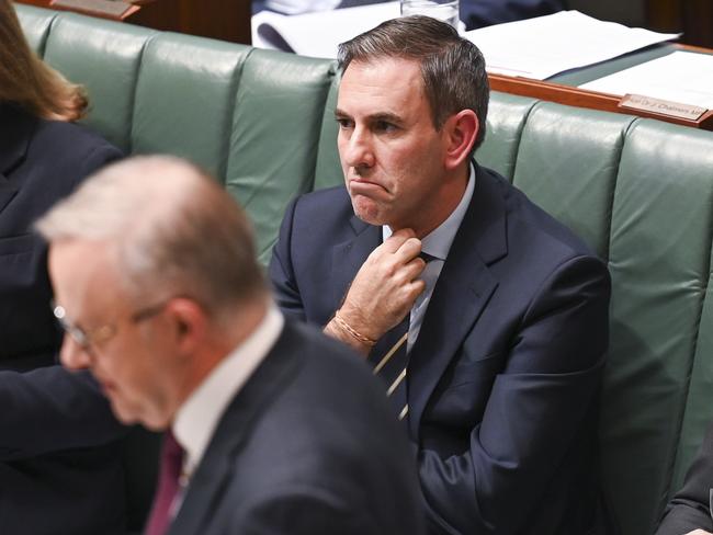 CANBERRA, Australia, NewsWire Photos. May 16, 2024: Federal Treasurer Jim Chalmers during Question Time at Parliament House in Canberra. Picture: NCA NewsWire / Martin Ollman