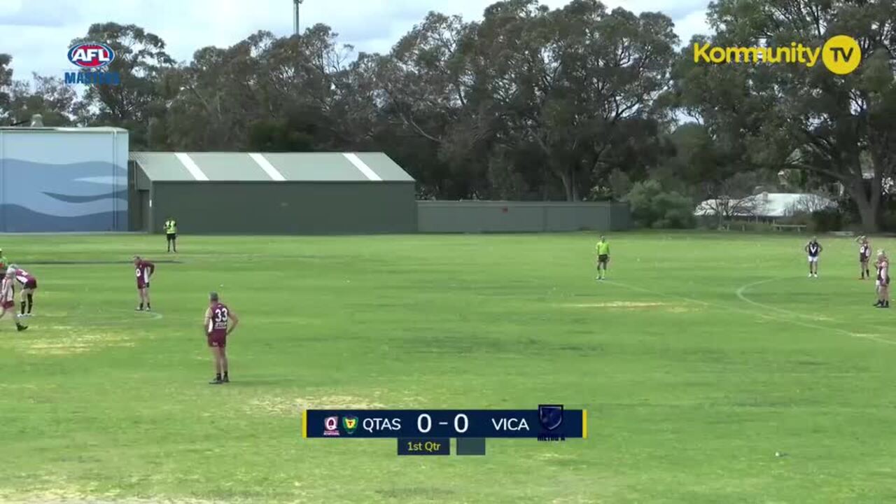 Replay: Queensland/Tasmania v Vic Metro - A (Men 65s) — 2024 AFL Masters National Carnival Day 1