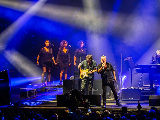 Cold Chisel in action at Day On The Green at Sirromet Wines, Mount Cotton. Picture: Sonia Bettinelli