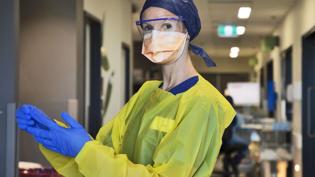 Northern Beaches Hospital - Covid-19 Feature. Kim Smith Nurse Educator in the ICU C Ward. Picture Chris Pavlich for The Manly Daily