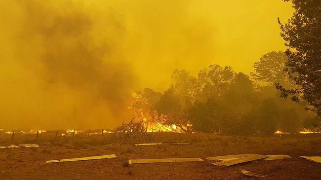 A fire is burning towards the village of Rappville, south of Casino.