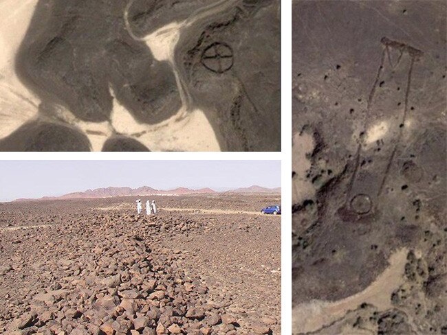 Amateur Saudi sleuths scoured Google Earth to discover the remains of the ancient structures. Picture: http://alsahra.org/?p=2794