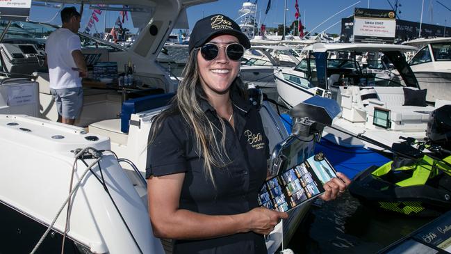 Javiera Barrera at the Sanctuary Cove Boat Show. Picture: Glenn Campbell