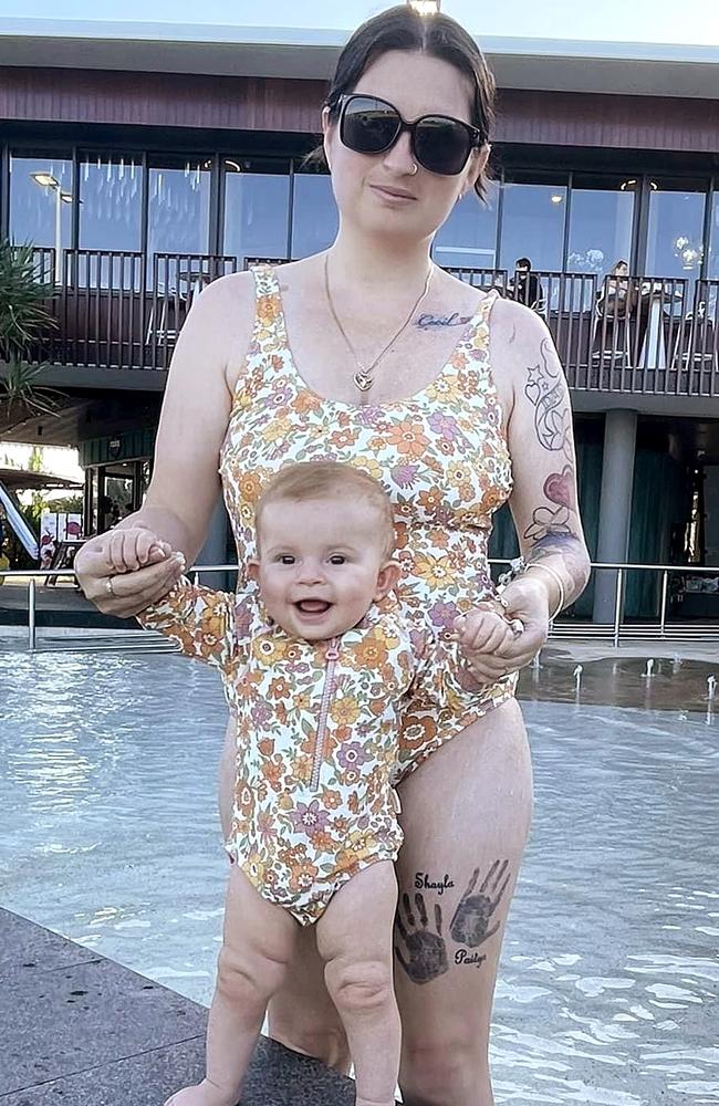 Tahlia Brown with daughter Taidyn “Totty” Murphy. Picture: Supplied