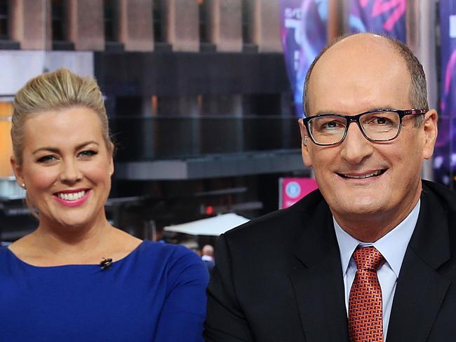 David Koch and cast members on the Sunrise set pictured to spruik "My Big Idea" campaign for Sunday Telegraph. L to R, Natalie Barr, Samantha Armytage, David Koch and Mark Beretta