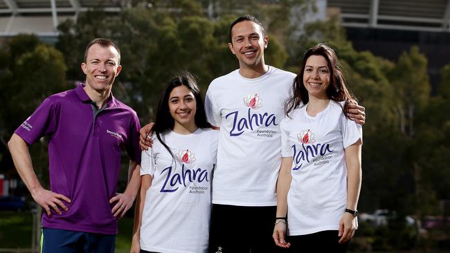 Shane Farley helped train Anita, Arman and Atena Abrahimzadeh to participate in last year’s City-Bay fun run.