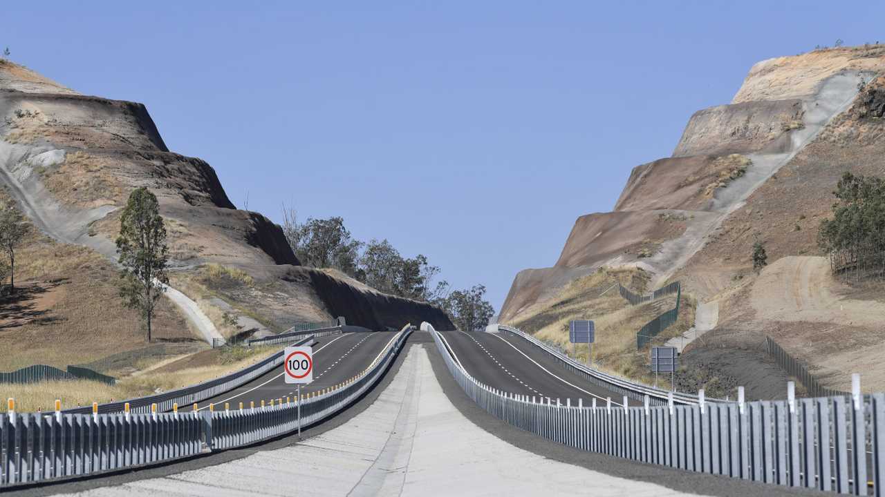 A cutting near Six Mile Cr on the Toowoomba Second Range Crossing during the media preview before opening, Friday, September 6, 2019. Picture: Kevin Farmer