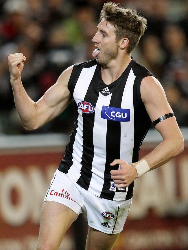 Dale Thomas as a Magpie in 2012.