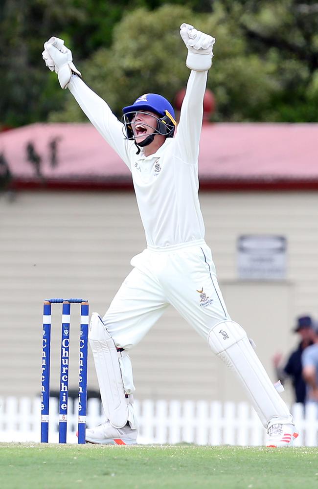 Churchie keeper Jayden Draper. Picture by Richard Gosling