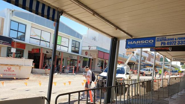 Goondoon Street retailer, Patrick Jewellers Gladstone, lashed out at Gladstone Regional Council on Tuesday after it was revealed construction along the footpath would be extended for another three months.