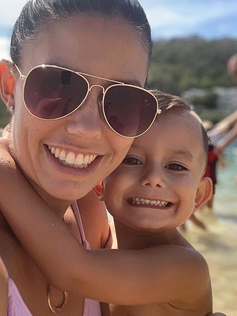 Hannah Clarke with her son Trey.