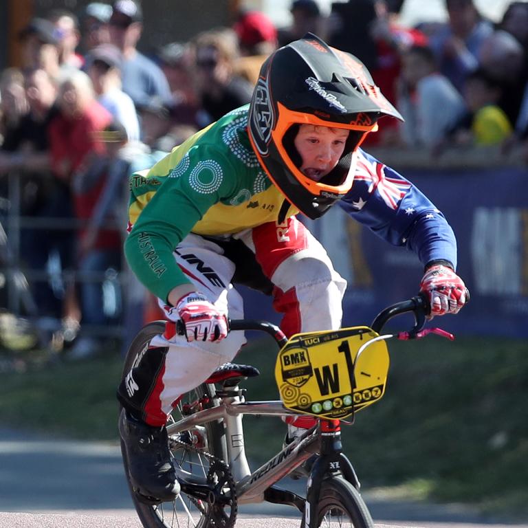 Nerang BMX national series this weekend. Photo of Fraser Vaughan in 9yrs boys final. Photo by Richard Gosling