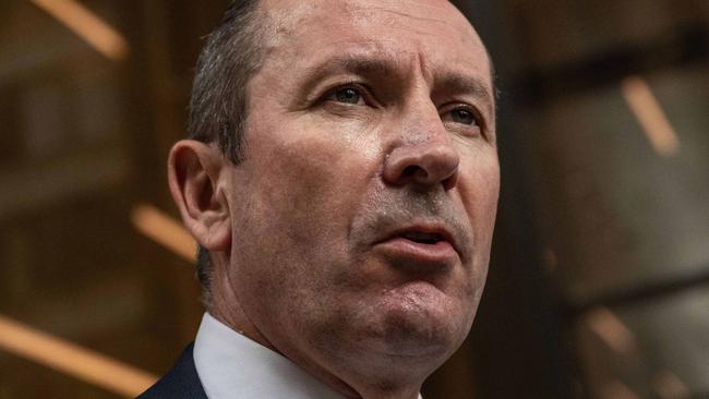 SYDNEY, AUSTRALIA - NewsWire Photos March 7, 2021: Western Australia Premier Mark McGowan speaking to media outside the Federal Court, Sydney. Picture: NCA NewsWire / James Gourley