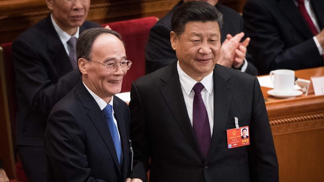 Wang Qishan with China's President Xi Jinping.