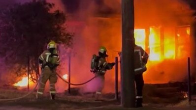 Fire crews arrived to the home fully engulfed in flames. Credit: Facebook (Mark Lunn)