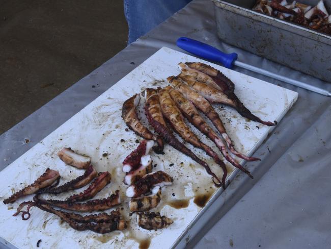Octopus and squid was available at Darwin's 2024 Greek GLENTI festival.