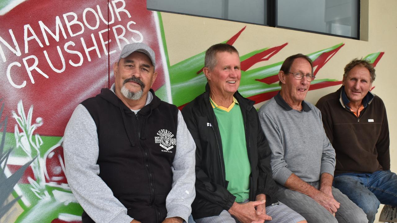 Nambour Souths old boys Des Allen, Butch Stevens, Leo Welsh and Graham Allen are all looking forward to celebrating the club's 50th anniversary of its 1971 premiership. Picture: Matty Holdsworth