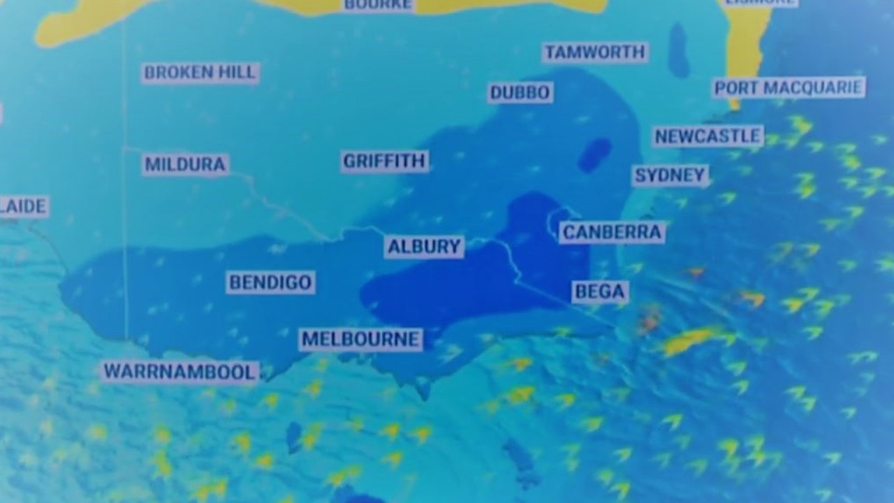 A polar blast is set to hit southern Australia. Picture: Sky News Weather.