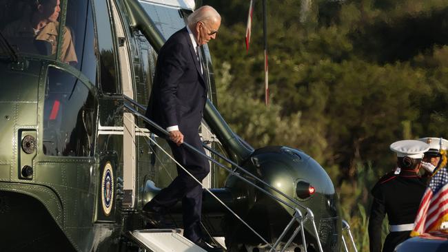 US President Joe Biden says Trump’s claims are “dangerous”. Picture: AFP
