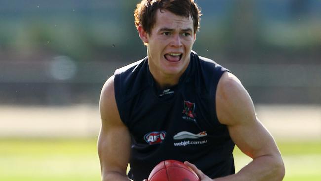 Josh Tynan on the training track with Melbourne.