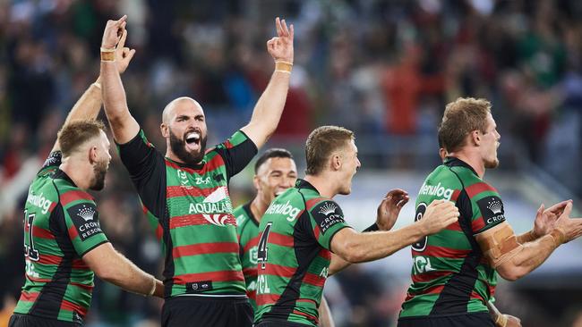 The relieved Rabbitohs got home ... only just.