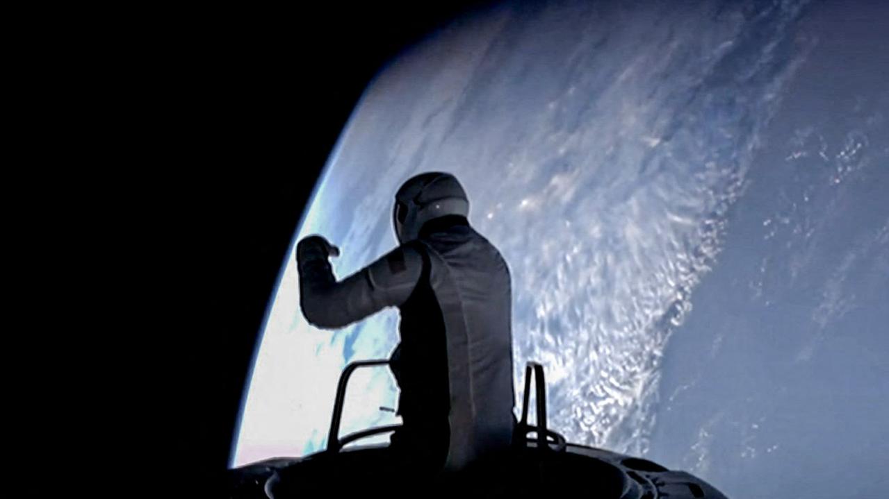 Billionaire Jared Isaacman was the first private civilian to complete a space walk. Picture: AFP Photo/ SpaceX/Polaris